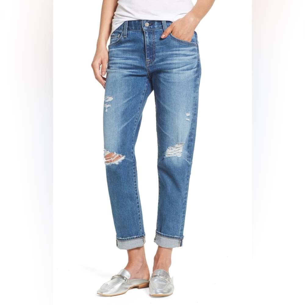 AG Adriano Goldschmied Ex-boyfriend Relaxed Slim Jeans 15 Years Blue Dust Sz 30